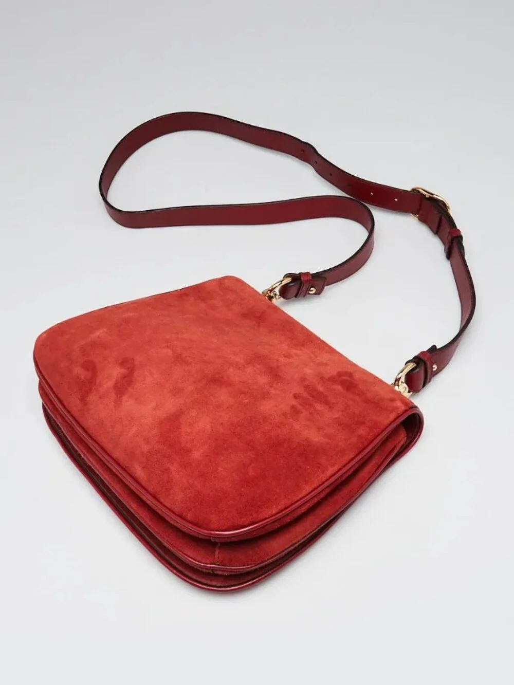 Gucci Red Suede Blondie Crossbody Bag - Picture 4 of 12